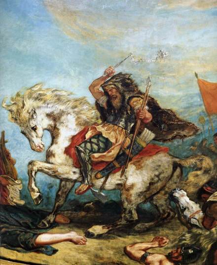 Attilla and His Hordes Destroy Italy and The Arts - Eugene Delacroix